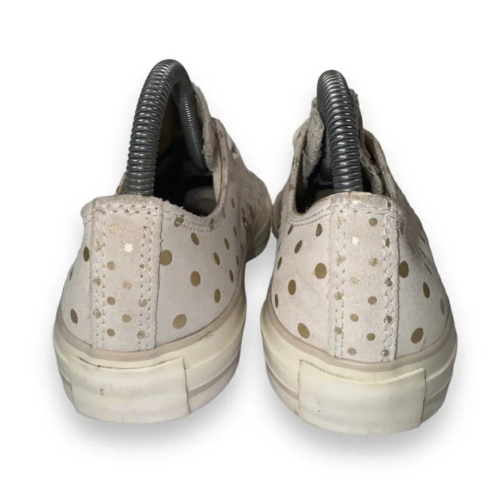 Converse Chuck Taylor All Star Suede Gold Polka Dot‎ Men's 6 Women's 8